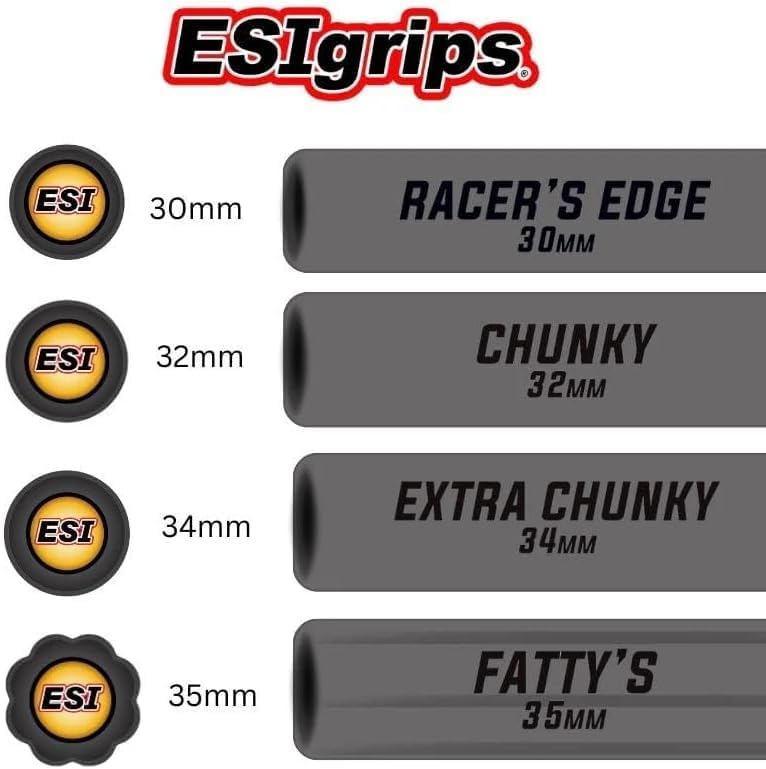 ESI Grips Chunky MTB Grips - Yellow Silicone for Maximum Comfort and Shock Absorption - Image 3